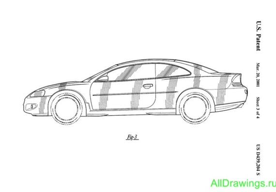 Dodge Stratus Coupe - drawings (drawings) of the car